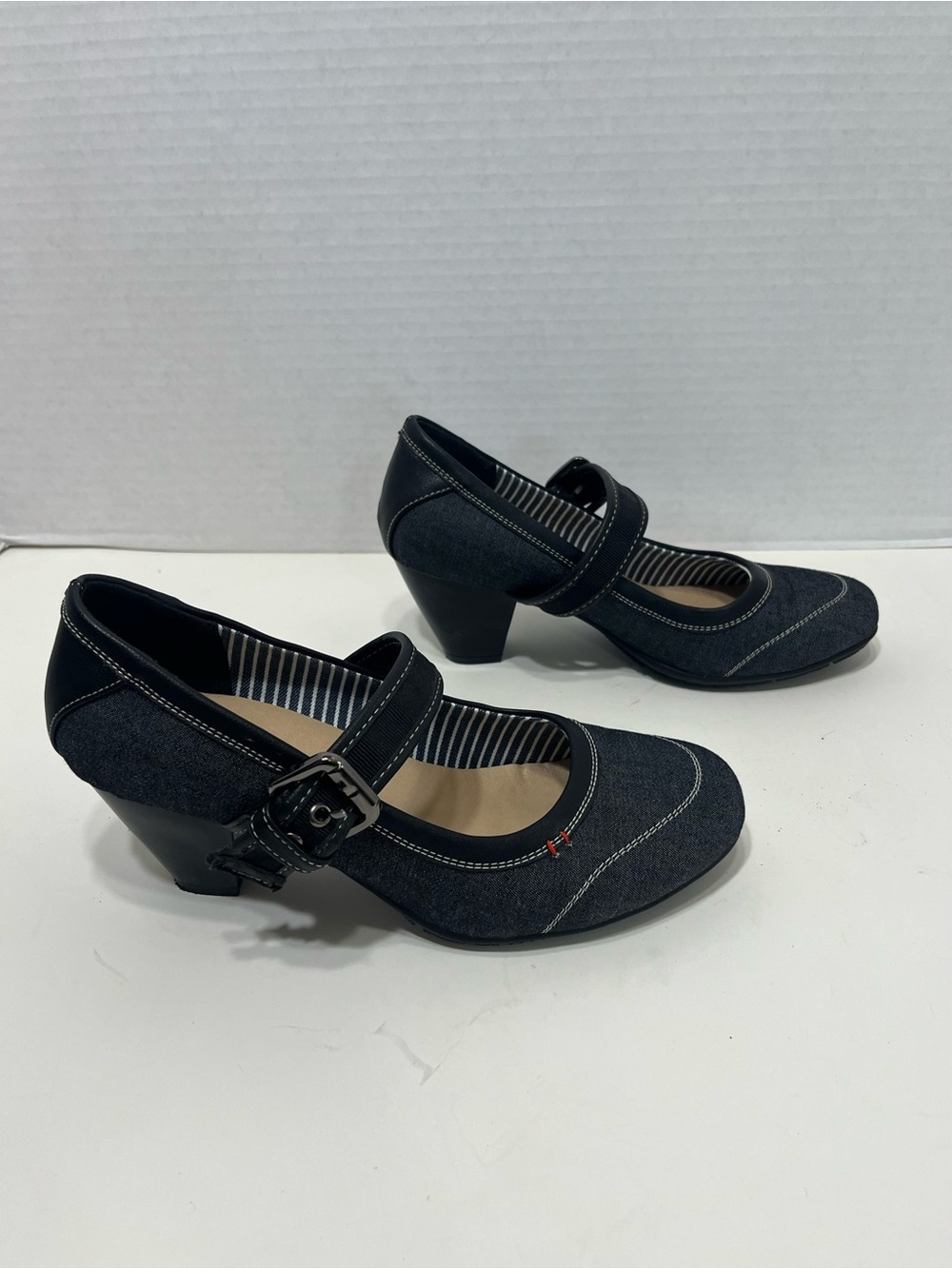 STEFANIA ITALY Mary Jane round toe heels shoes EU size 39